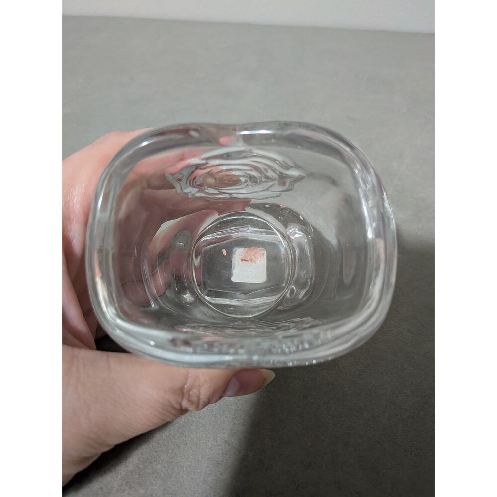 Partylite Rosehearts ~ Clear Glass Heart Shaped Candle Holder with Rose Pattern - Picture 10 of 10